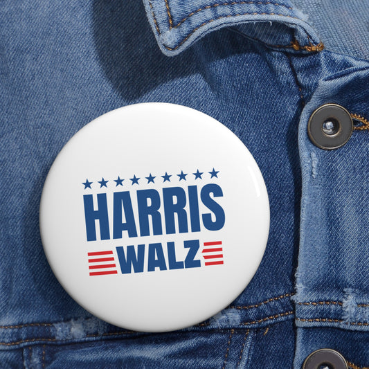 Harris Walz Pin Button