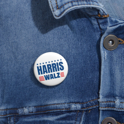 Harris Walz Pin Button