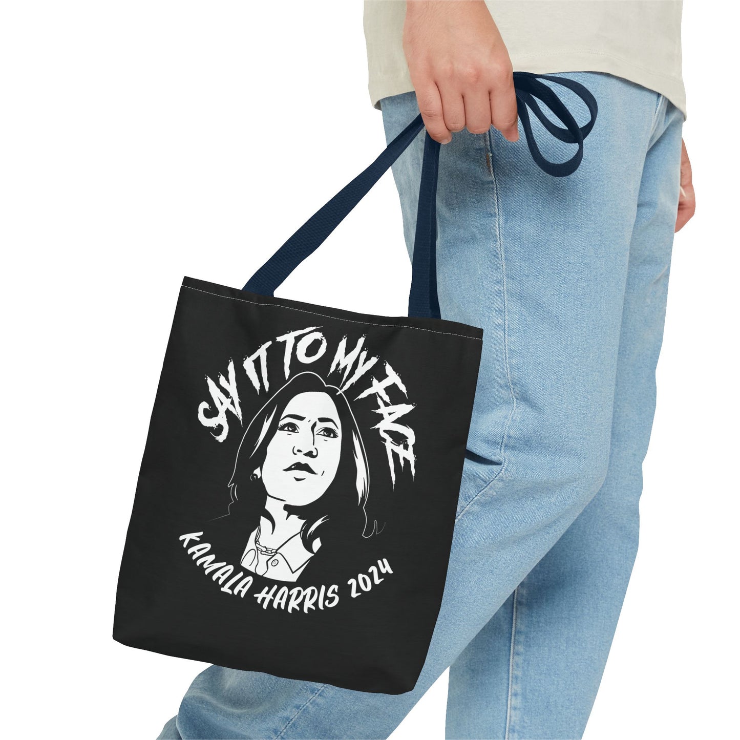 Say It To My Face Black Tote Bag