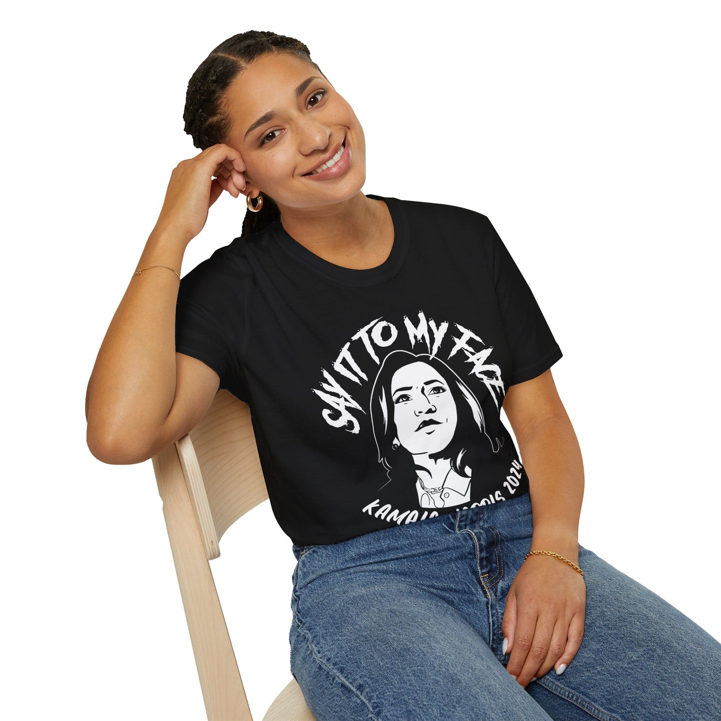 Say it to My Face - Black Unisex Softstyle T-Shirt