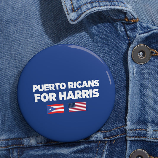 Puerto Ricans for Harris Pin Buttons