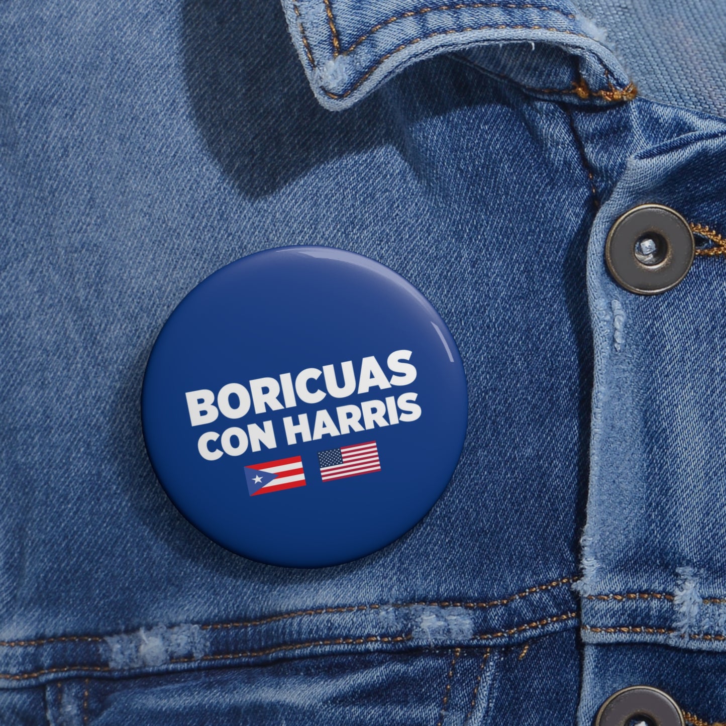 Boricuas con Harris Pin Buttons