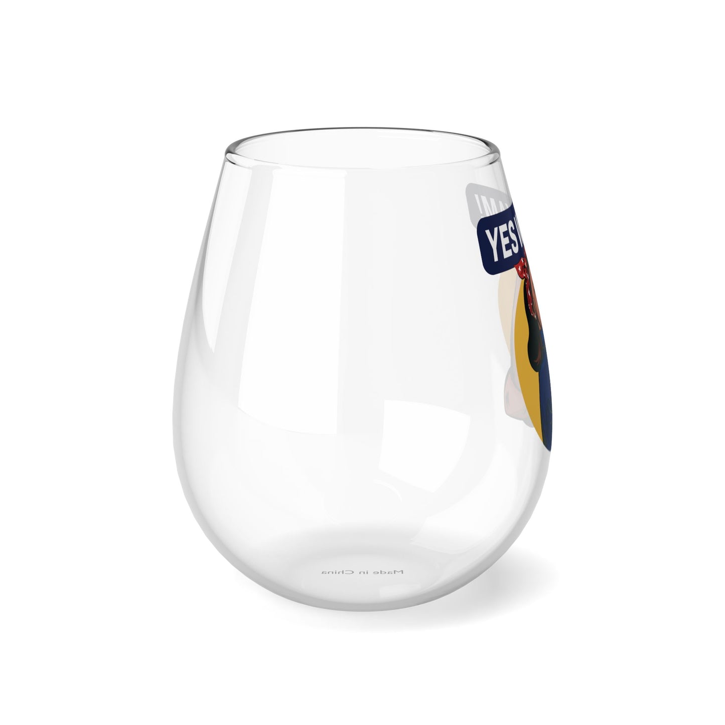 Yes We Kam Stemless Wine Glass, 11.75oz