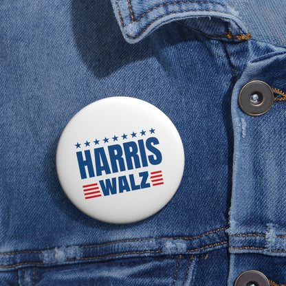 Harris Walz Pin Button