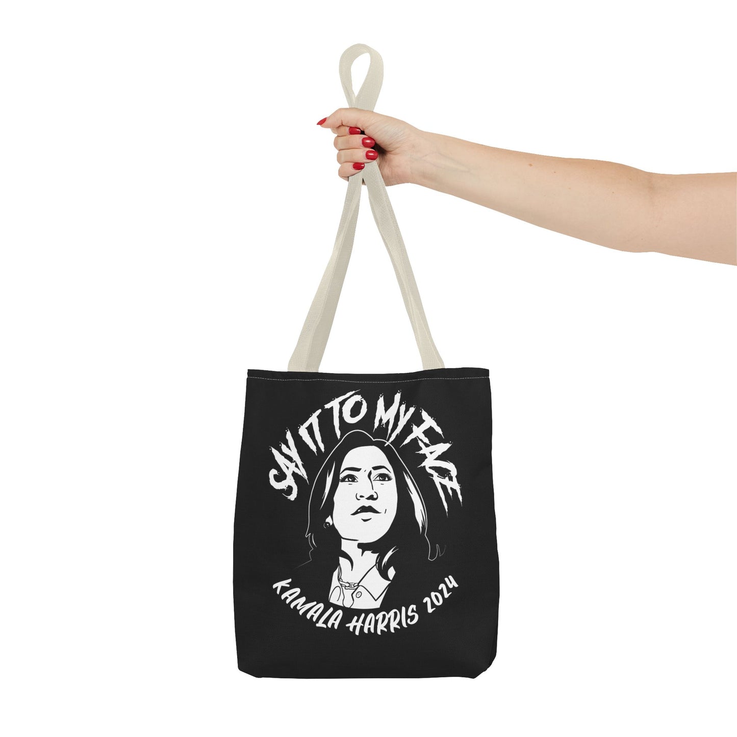 Say It To My Face Black Tote Bag