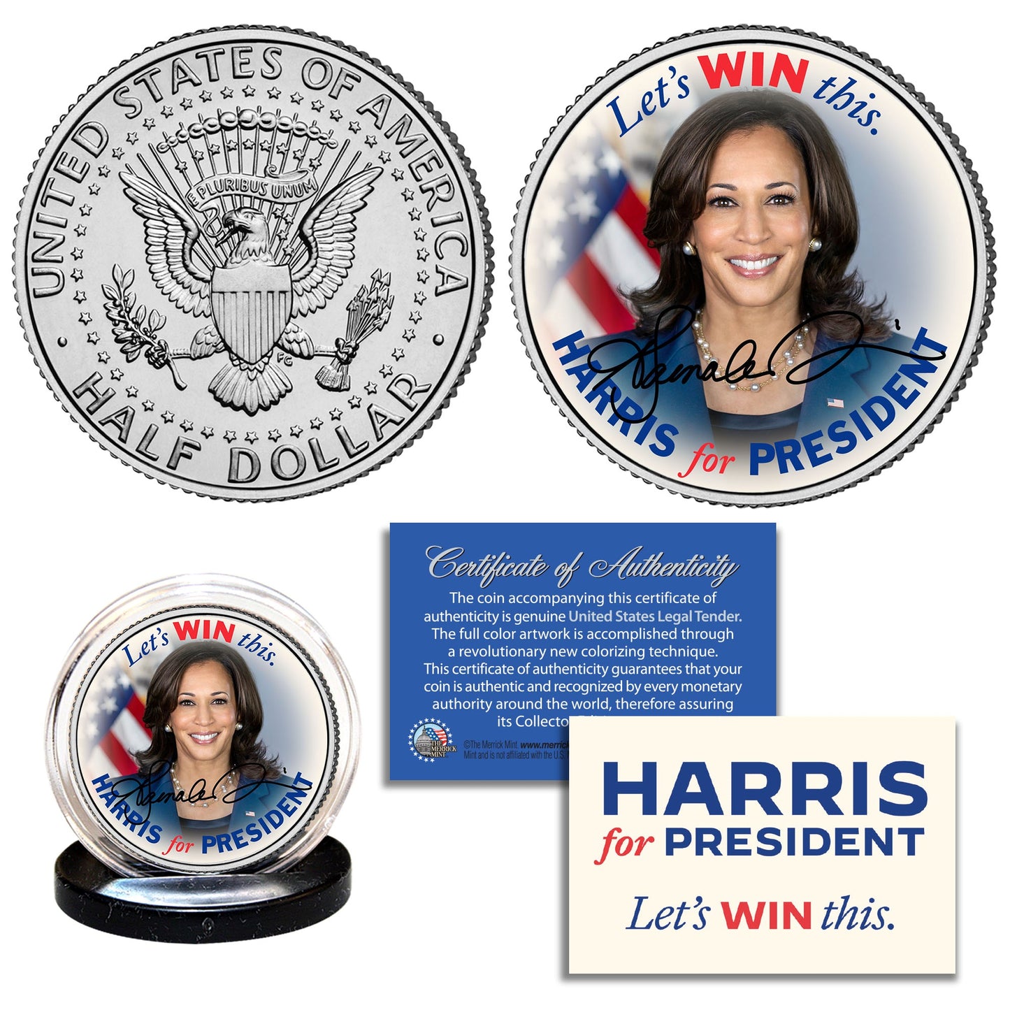 Harris For President - Authentic JFK Half Dollar