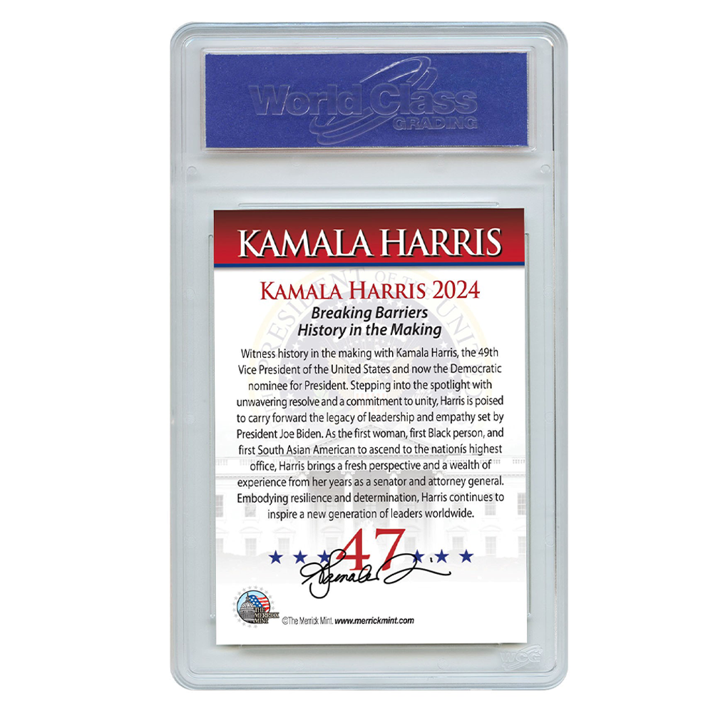 Kamala Harris "History In The Making" Trading Card - Graded Gem Mint 10